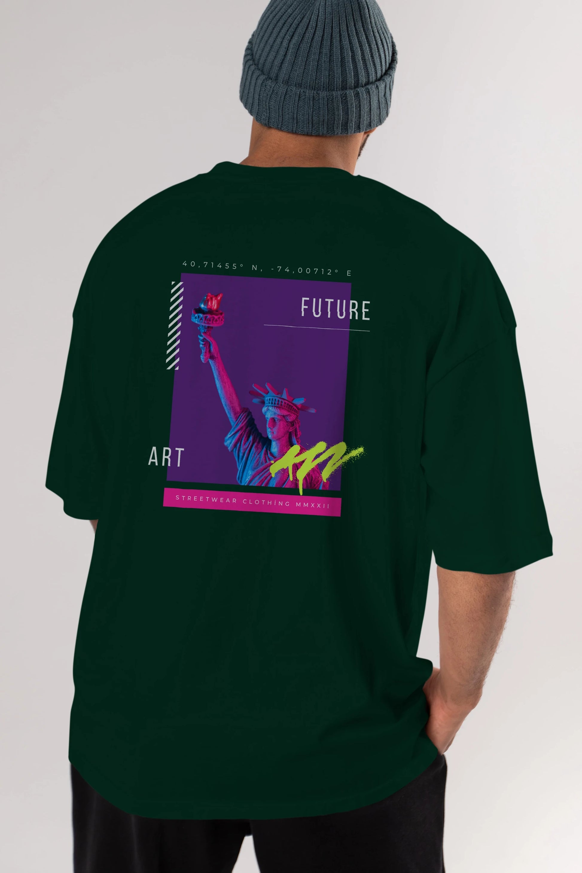 Future Streetwear Arka Baskılı Oversize t-shirt Erkek Kadın Unisex