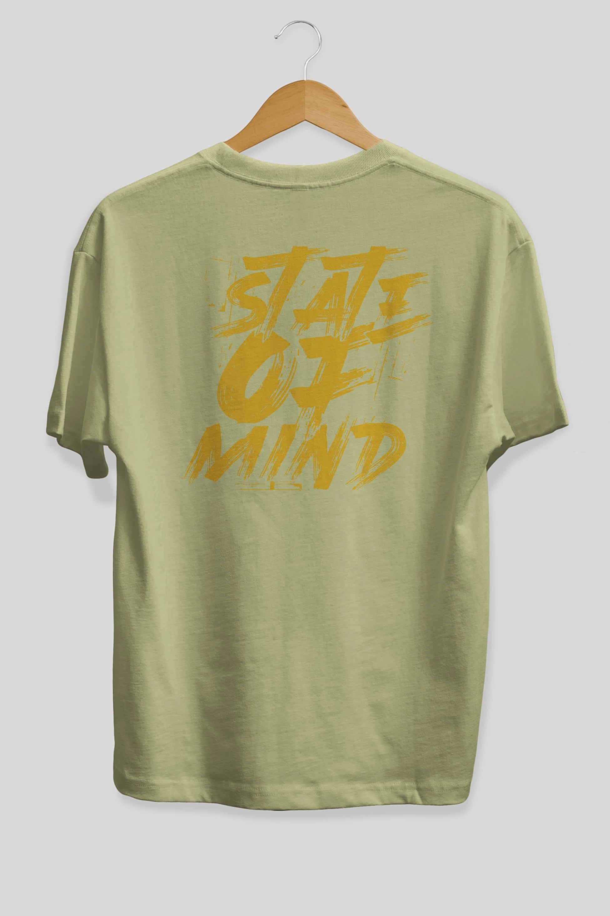 State on Mind Arka Baskılı Oversize t-shirt Erkek Kadın Unisex