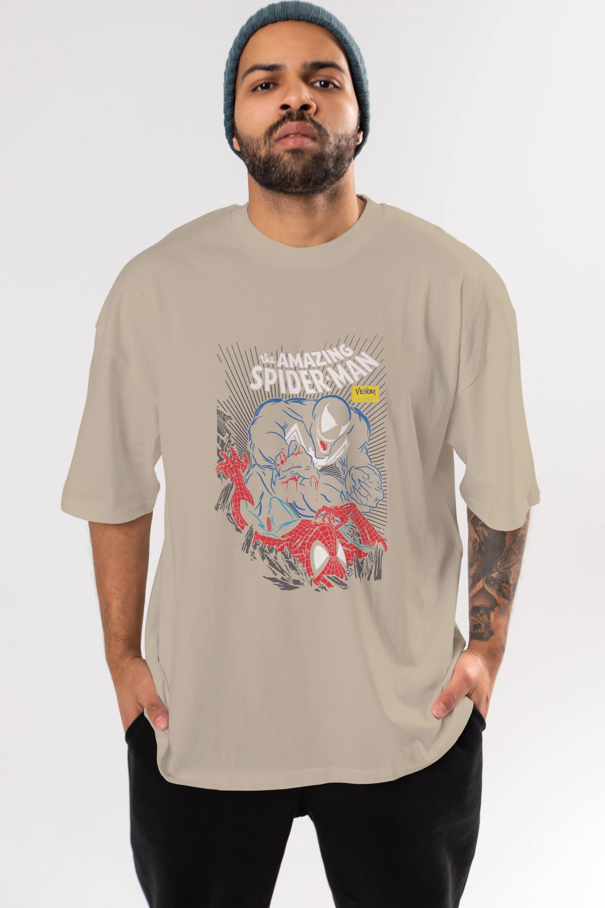Venom (19) Ön Baskılı Oversize t-shirt Erkek Kadın Unisex %100 Pamuk Bisiklet Yaka tişort