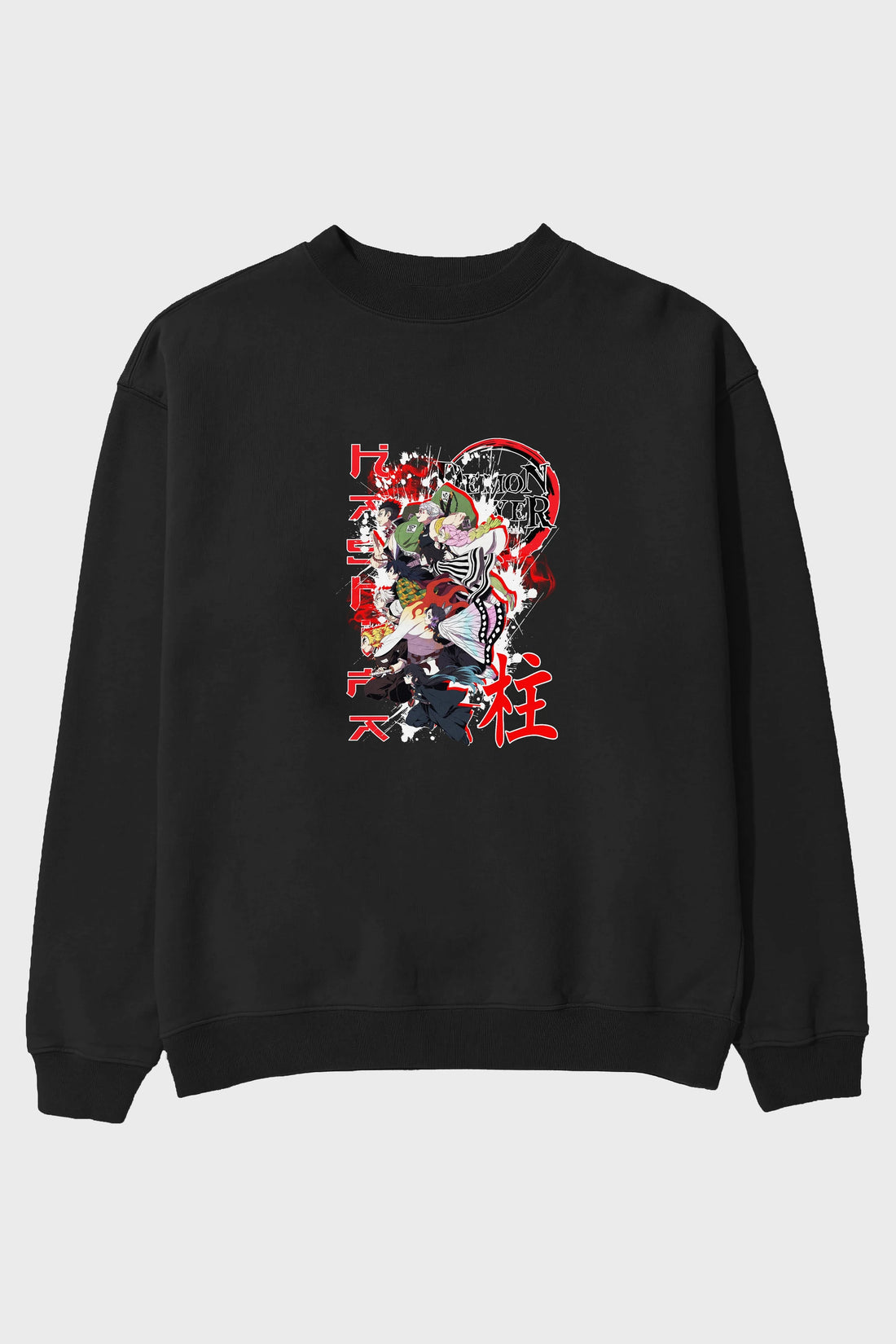 DEMON SLAYER SLAYERS Anime Ön Baskılı Oversize Sweatshirt Erkek Kadın Unisex