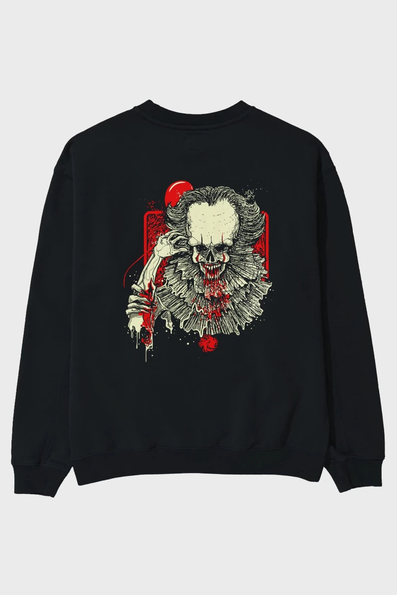 it (2) Arka Baskılı Oversize Sweatshirt Erkek Kadın Unisex - Cilexi
