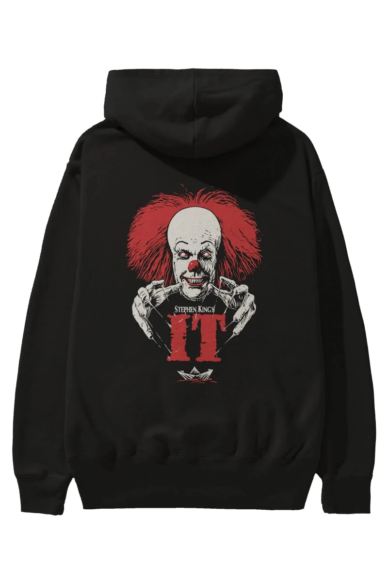 it Arka Baskılı Hoodie Oversize Kapüşonlu Sweatshirt Erkek Kadın Unisex - Cilexi