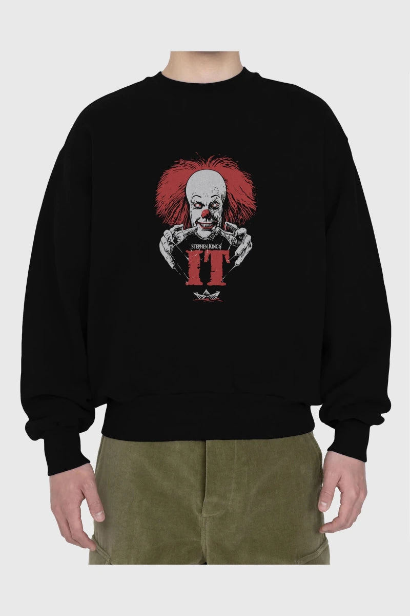 it Ön Baskılı Oversize Sweatshirt Erkek Kadın Unisex - Cilexi