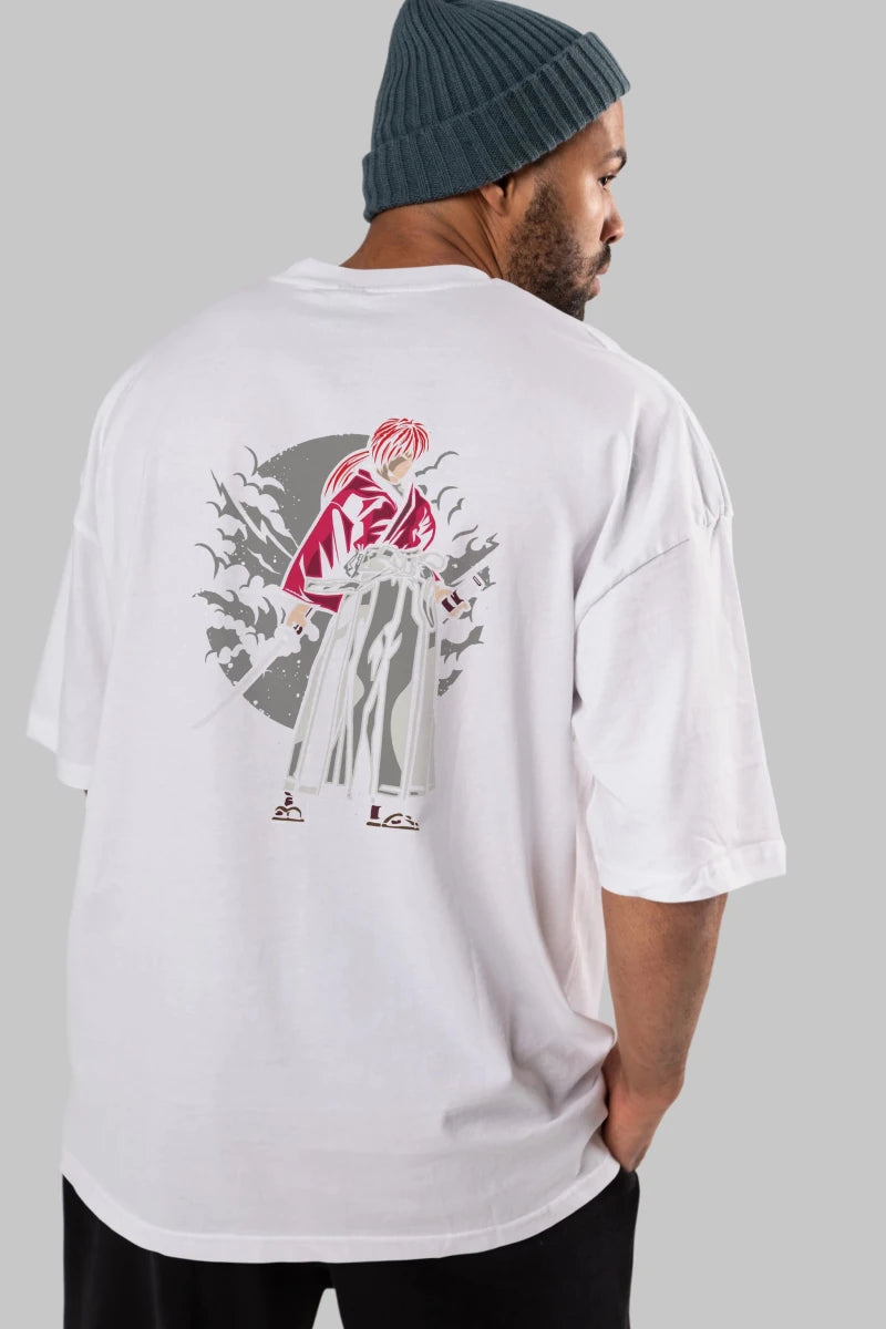 kenshin Arka Baskılı Oversize t-shirt Erkek Kadın Unisex %100 Pamuk - Cilexi