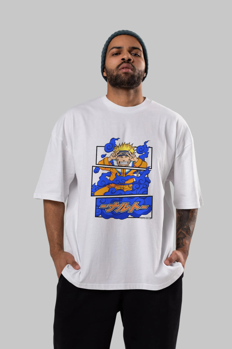 naruto uzumaki Anime Ön Baskılı Oversize t-shirt %100 pamuk Erkek Kadın Unisex - Cilexi