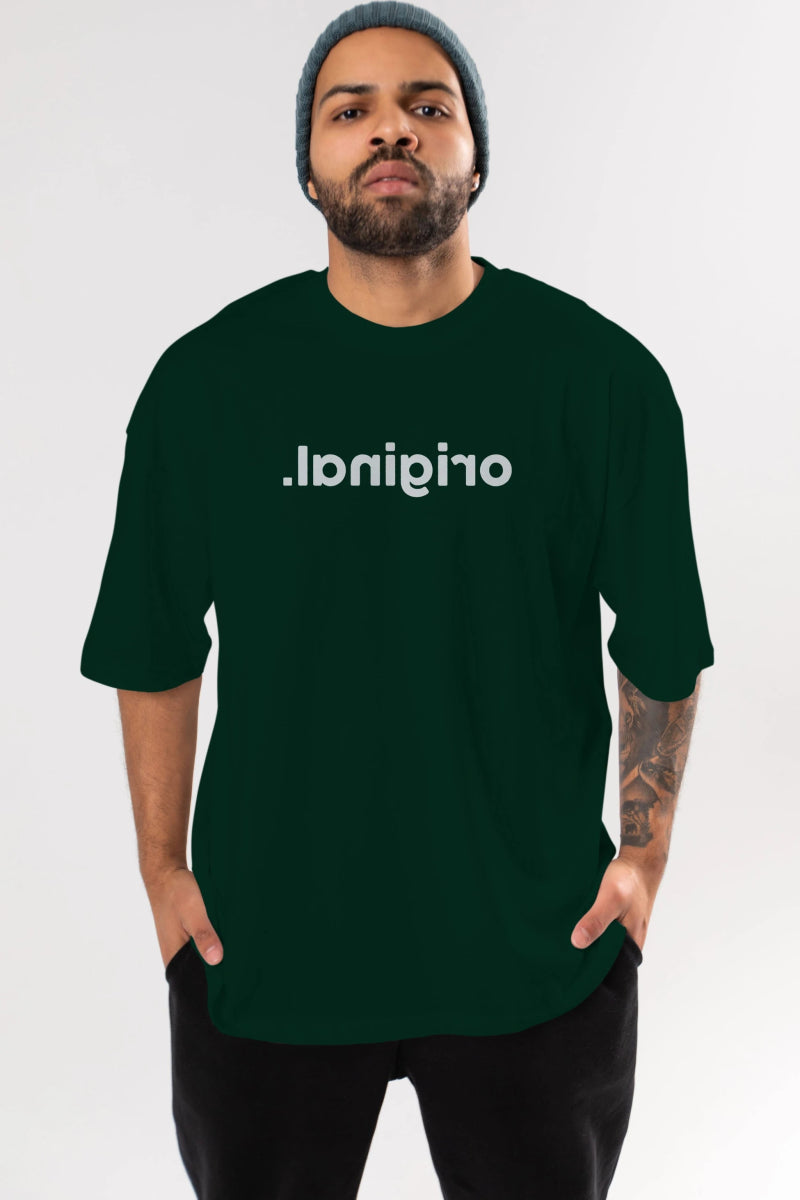 original ters Ön Baskılı Oversize t-shirt %100 pamuk Erkek Kadın Unisex - Cilexi