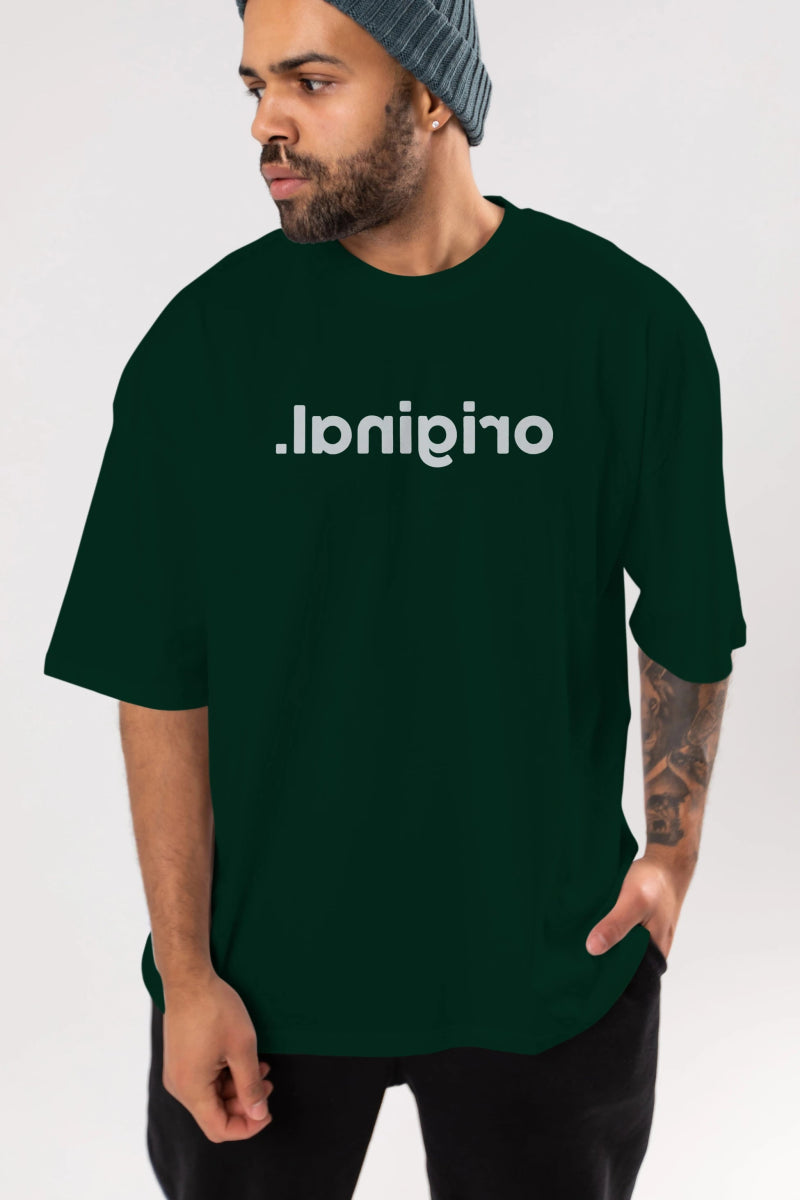 original ters Ön Baskılı Oversize t-shirt %100 pamuk Erkek Kadın Unisex - Cilexi