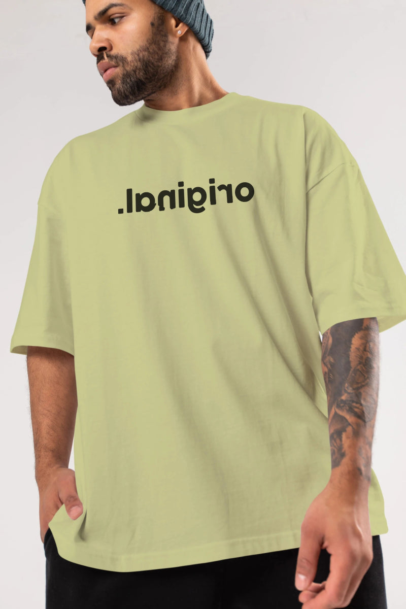 original ters Ön Baskılı Oversize t-shirt %100 pamuk Erkek Kadın Unisex - Cilexi