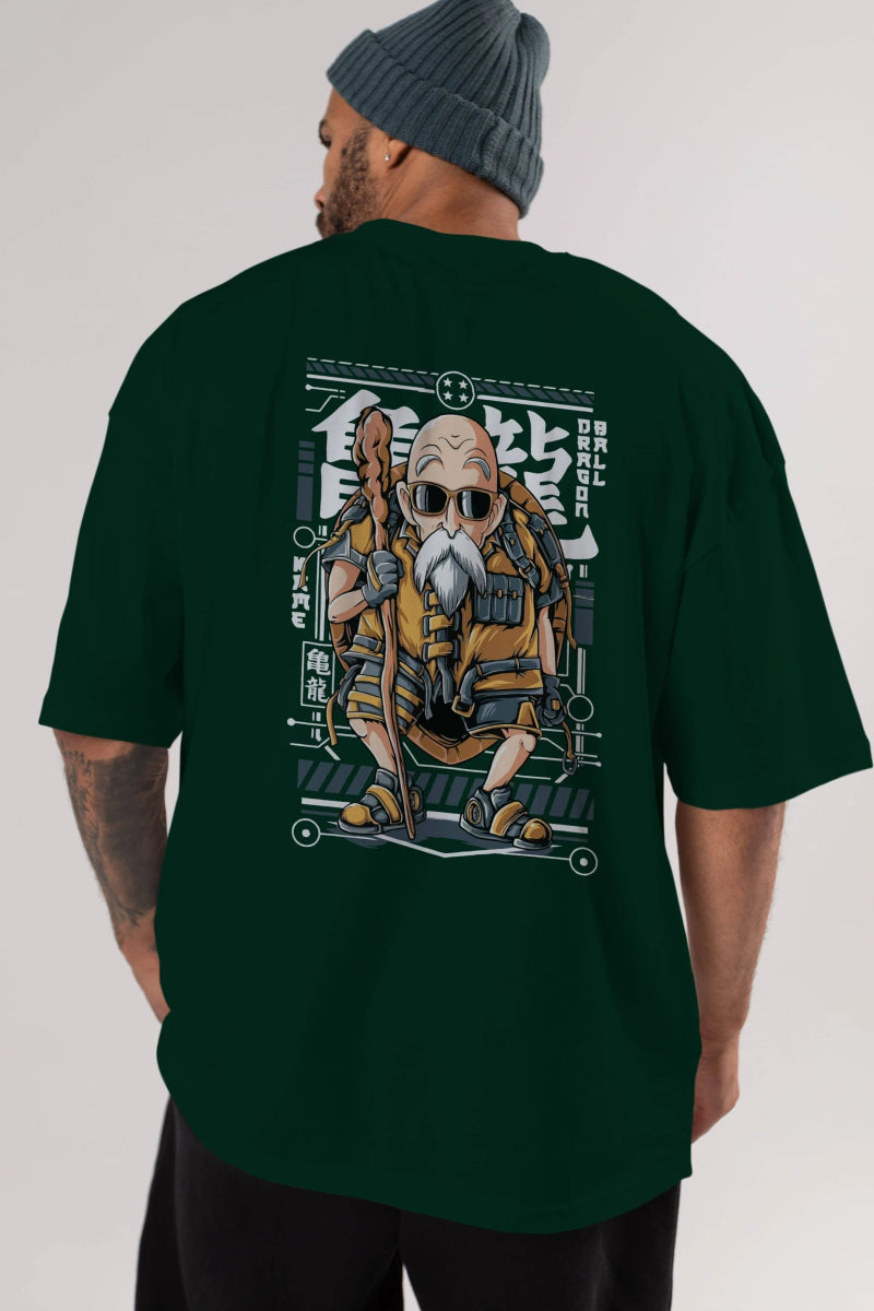 roshi new Anime Arka Baskılı Oversize t-shirt Erkek Kadın Unisex - Cilexi