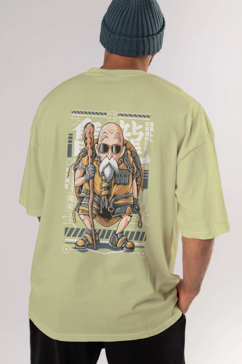 roshi new Anime Arka Baskılı Oversize t-shirt Erkek Kadın Unisex - Cilexi