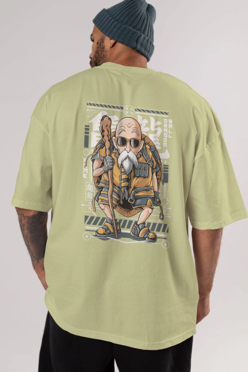 roshi new Anime Arka Baskılı Oversize t-shirt Erkek Kadın Unisex - Cilexi