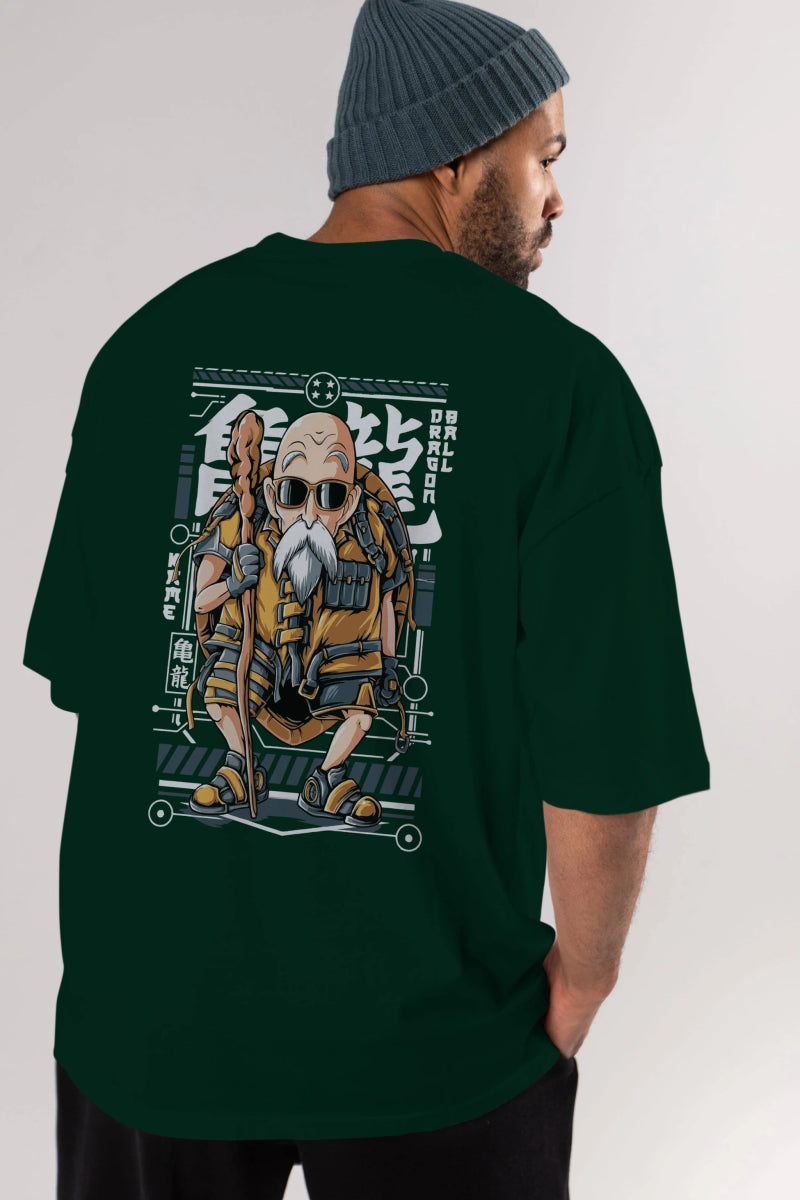 roshi new Anime Arka Baskılı Oversize t-shirt Erkek Kadın Unisex - Cilexi