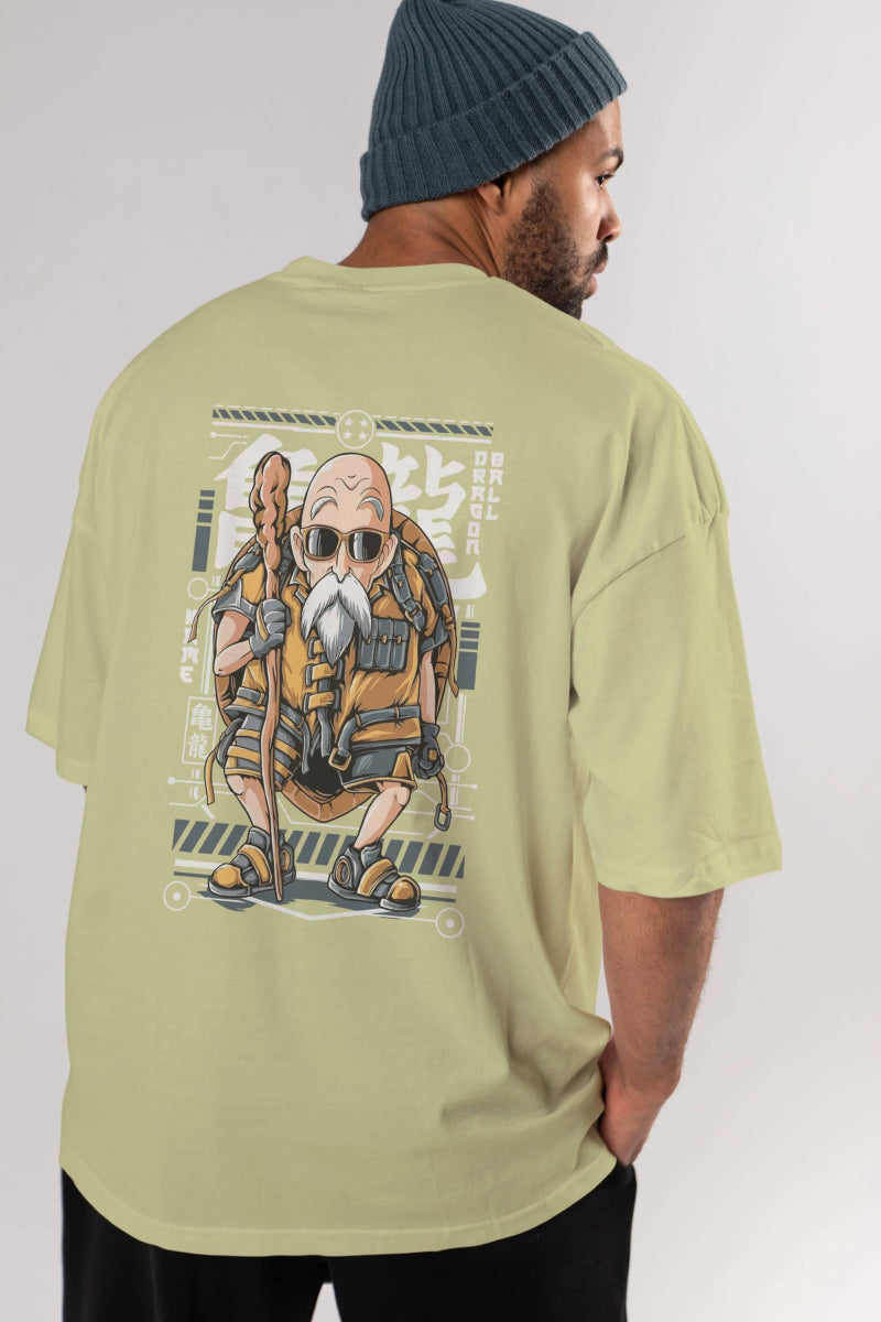 roshi new Anime Arka Baskılı Oversize t-shirt Erkek Kadın Unisex - Cilexi