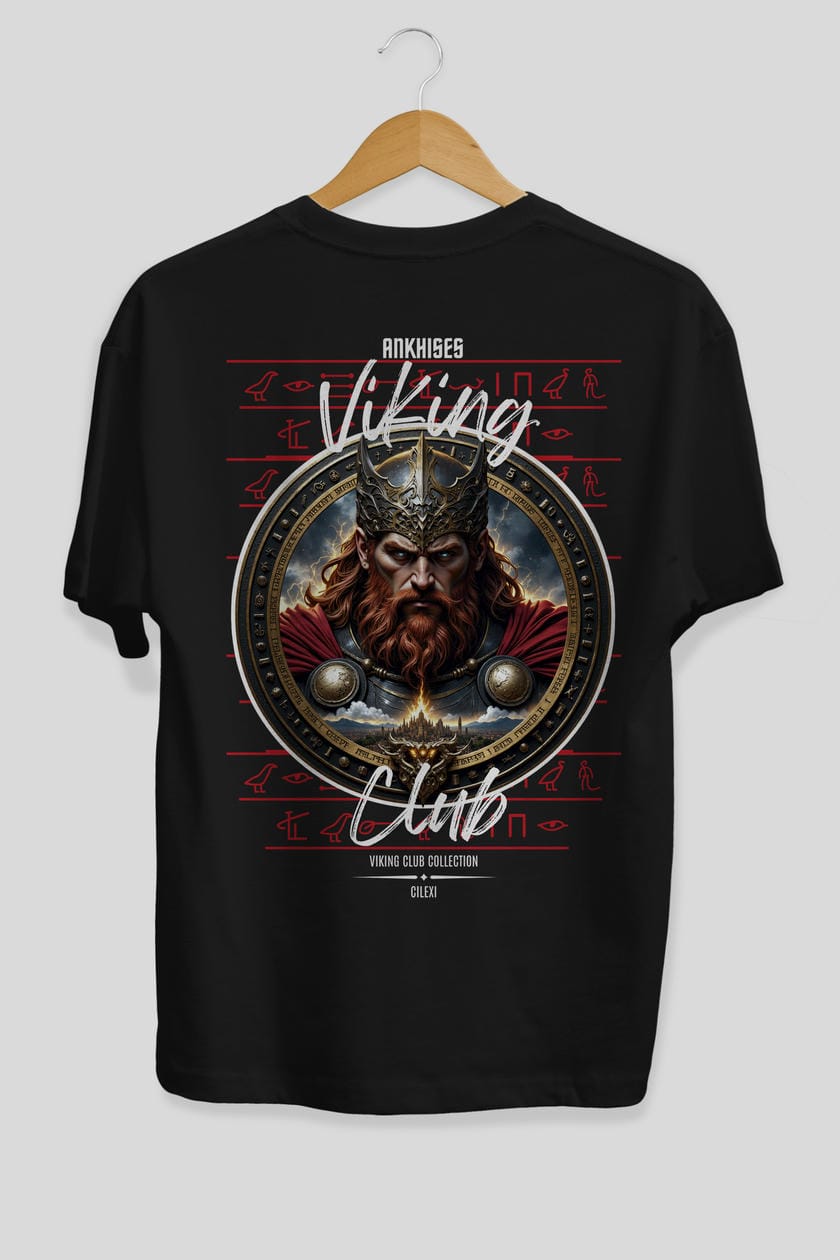 Thor 2 Arka Baskılı Oversize t-shirt Erkek Kadın %100 Pamuk Bisiklet Yaka tişort