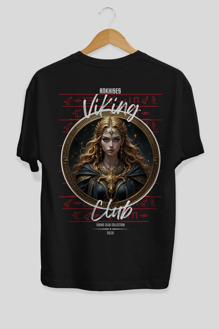 Freya Baskılı Oversize t-shirt Erkek Kadın %100 Pamuk Bisiklet Yaka tişort