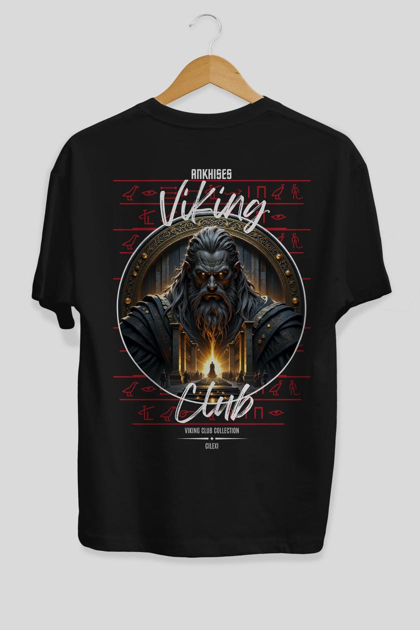 Odin 3 Arka Baskılı Oversize t-shirt Erkek Kadın %100 Pamuk Bisiklet Yaka tişort