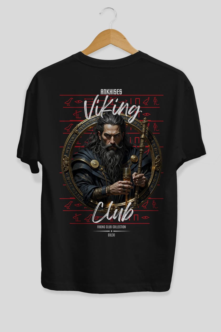 Viking Mitolojisi Serisi 20 Arka Baskılı Oversize t-shirt Erkek Kadın %100 Pamuk Bisiklet Yaka tişort