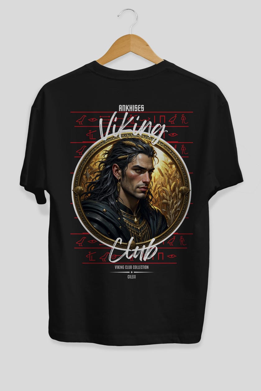 Viking Mitolojisi Serisi 2 Arka Baskılı Oversize t-shirt Erkek Kadın %100 Pamuk Bisiklet Yaka tişort