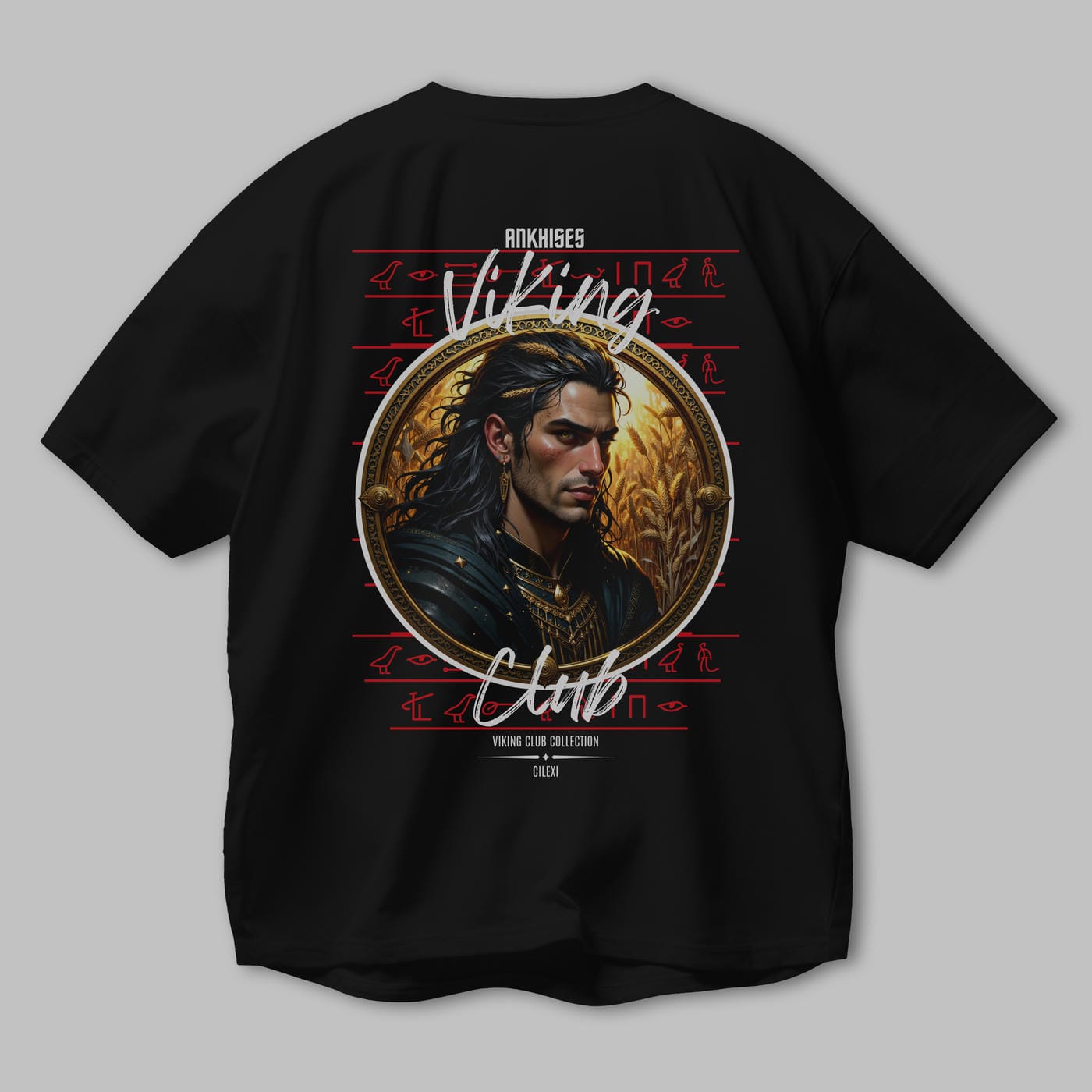 Viking Mitolojisi Serisi 2 Arka Baskılı Oversize t-shirt Erkek Kadın %100 Pamuk Bisiklet Yaka tişort