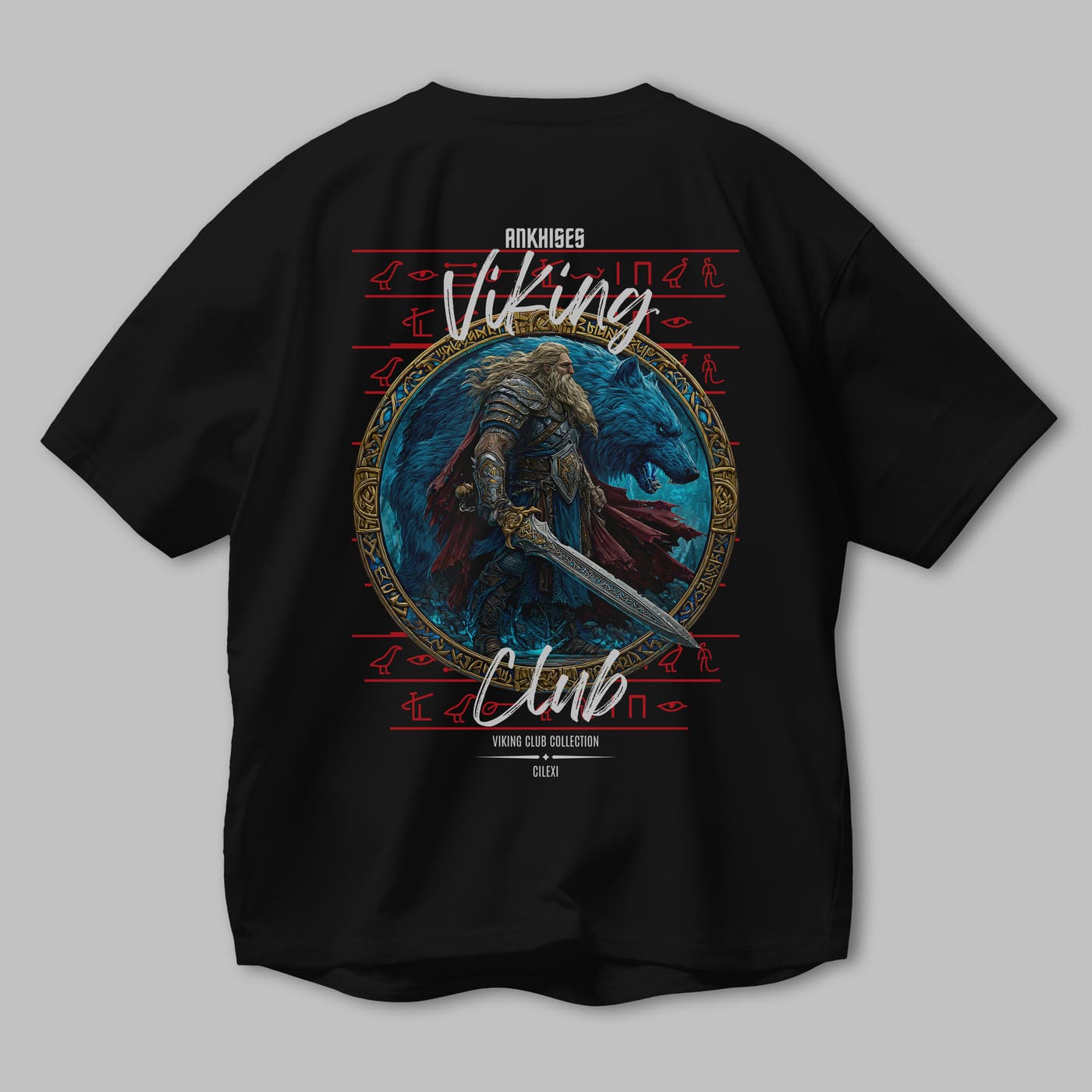 Tyr Arka Baskılı Oversize t-shirt Erkek Kadın %100 Pamuk Bisiklet Yaka tişort