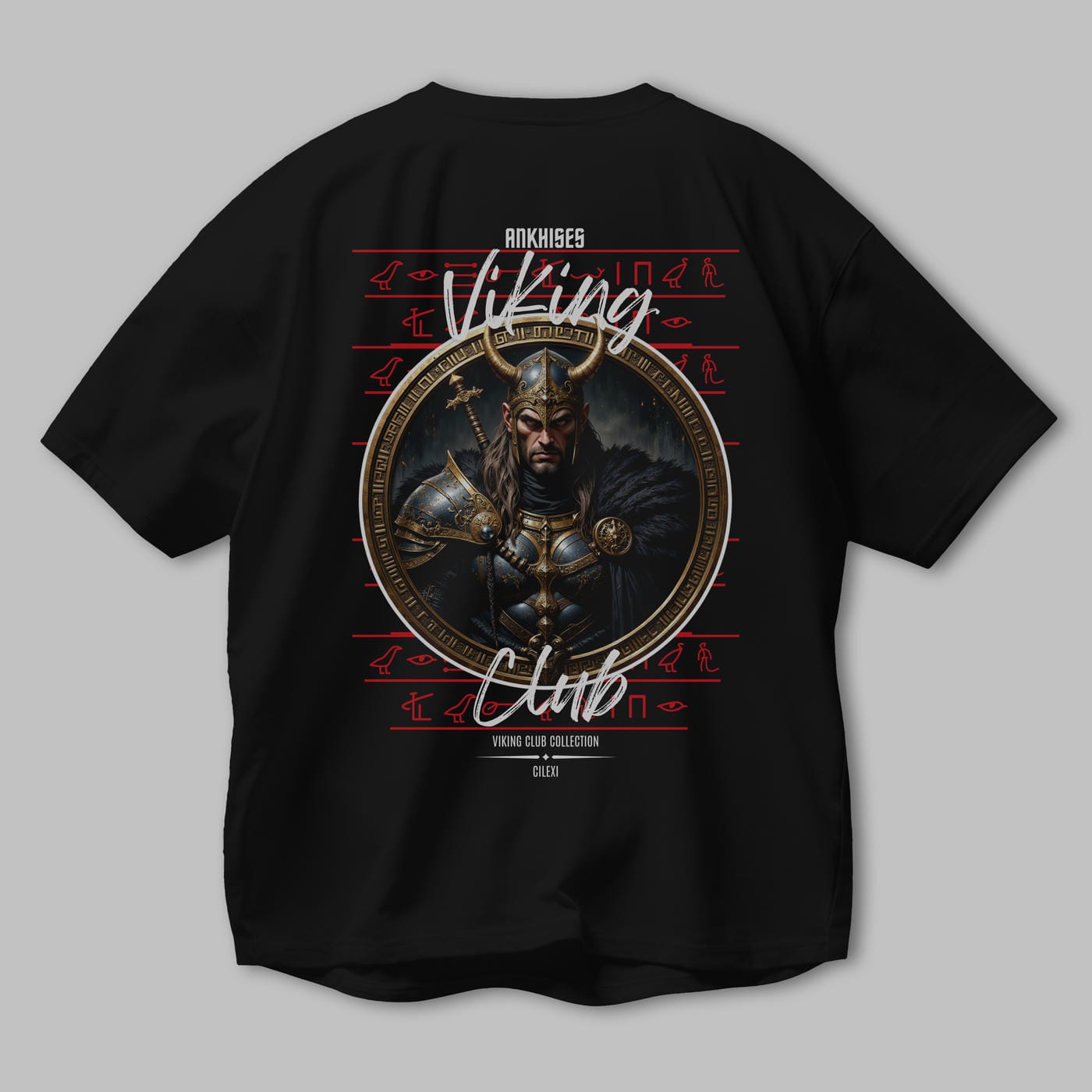 Viking Mitolojisi Serisi 21 Arka Baskılı Oversize t-shirt Erkek Kadın %100 Pamuk Bisiklet Yaka tişort