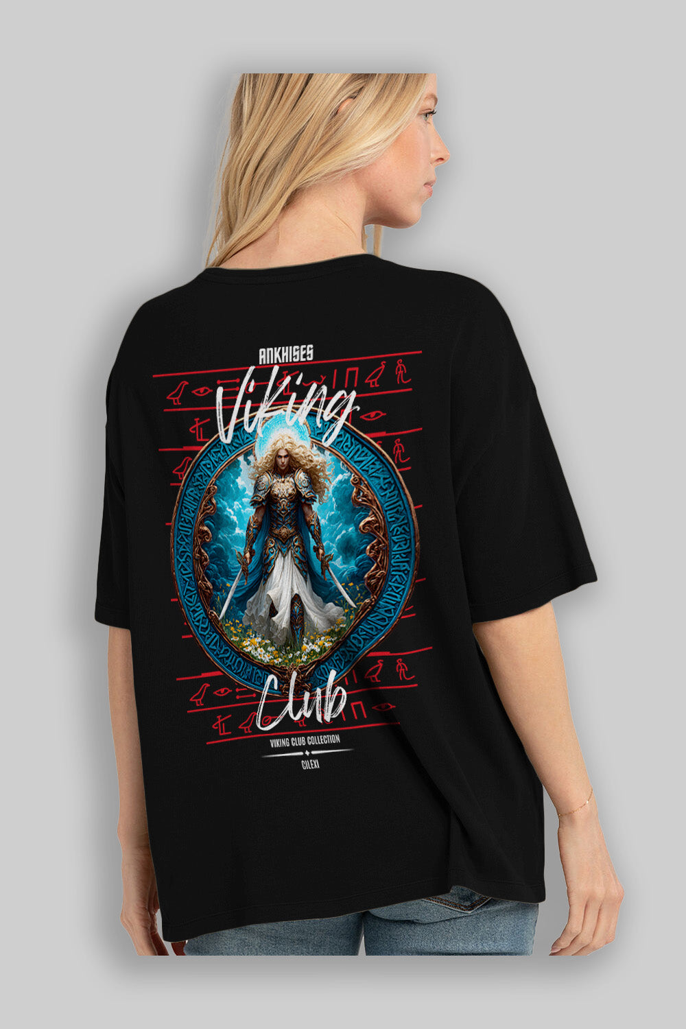 Baldur Baskılı Oversize t-shirt Erkek Kadın %100 Pamuk Bisiklet Yaka tişort