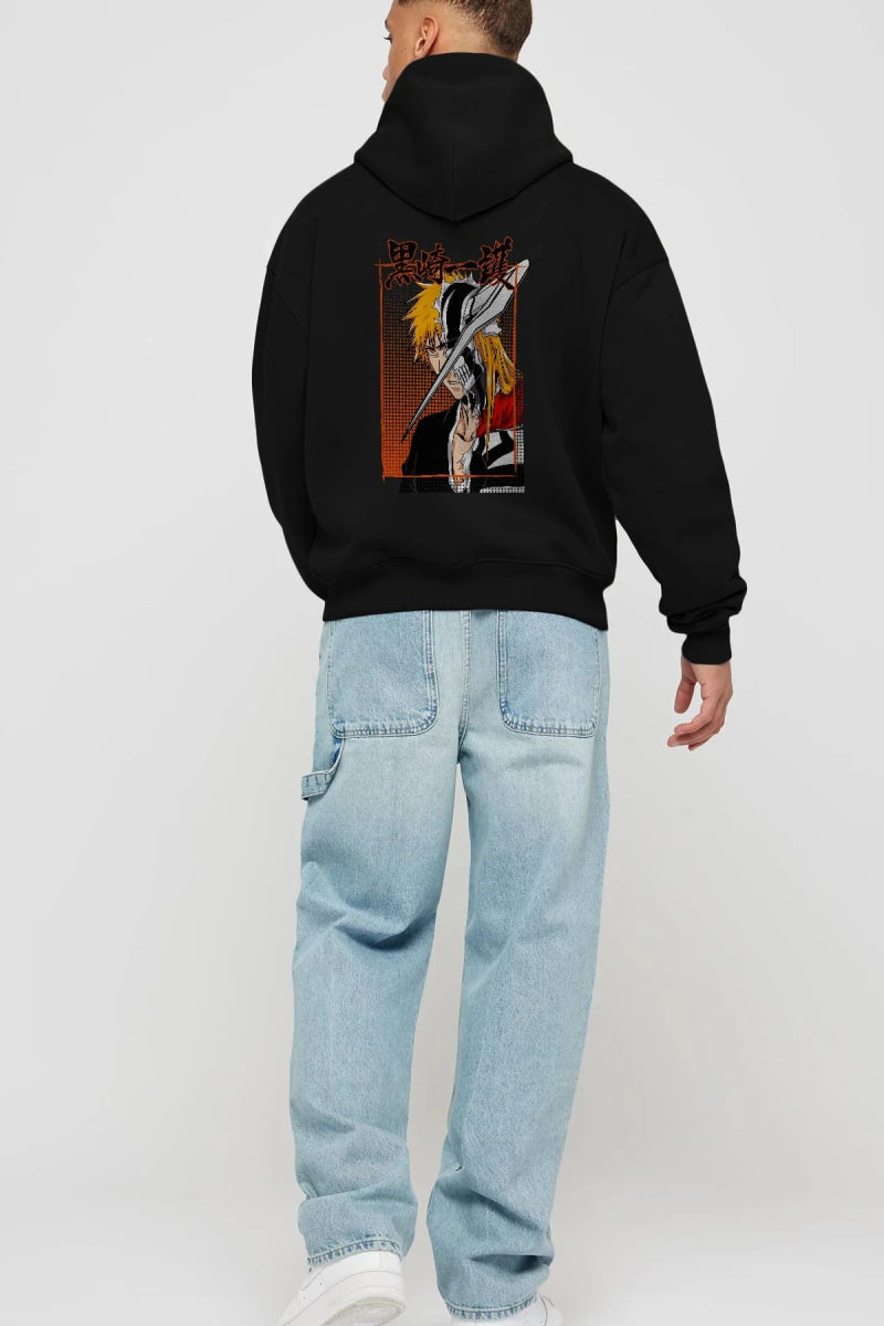 thelust Anime Arka Baskılı Hoodie Oversize Kapüşonlu Sweatshirt Erkek Kadın Unisex - Cilexi