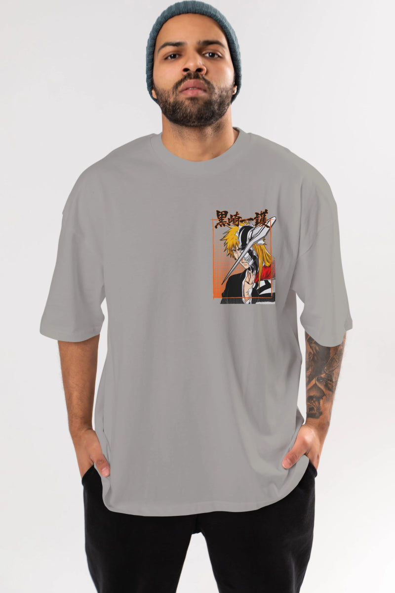 thelust Ön Sol Baskılı Oversize t-shirt Erkek Kadın Unisex %100 Pamuk Bisiklet Yaka tişort - Cilexi