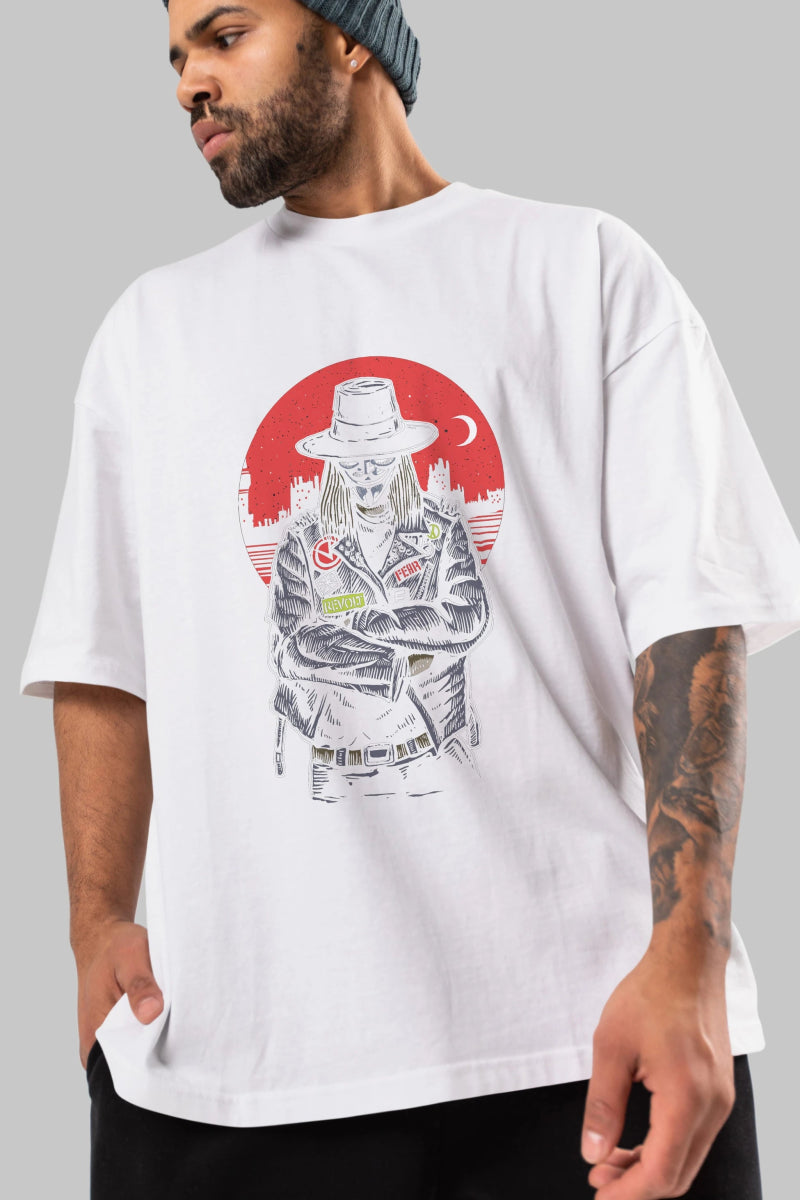 vendetta Ön Baskılı Oversize t-shirt Erkek Kadın Unisex %100 Pamuk tişort - Cilexi