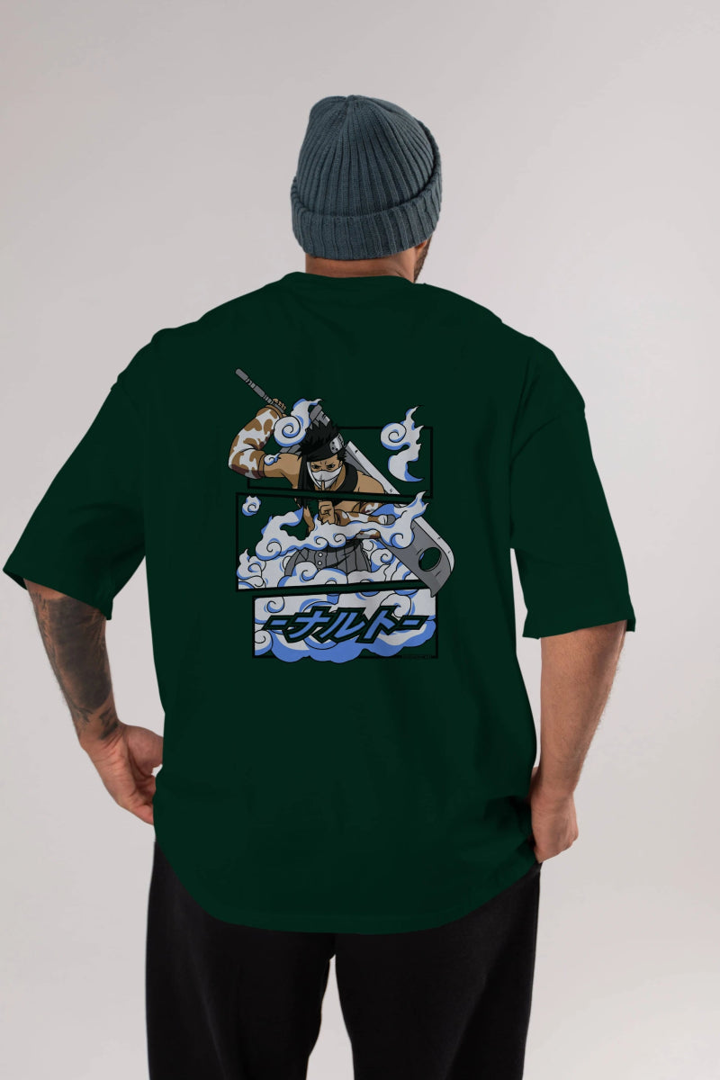 zabuza momochi Anime Arka Baskılı Oversize t-shirt Erkek Kadın Unisex - Cilexi