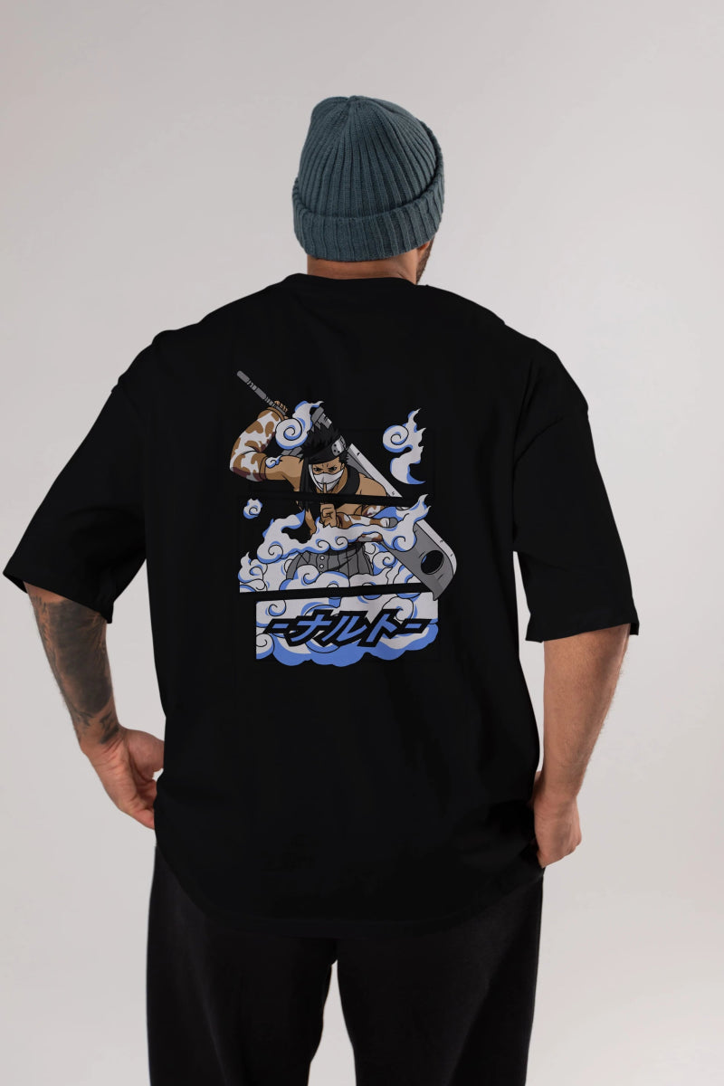 zabuza momochi Anime Arka Baskılı Oversize t-shirt Erkek Kadın Unisex - Cilexi
