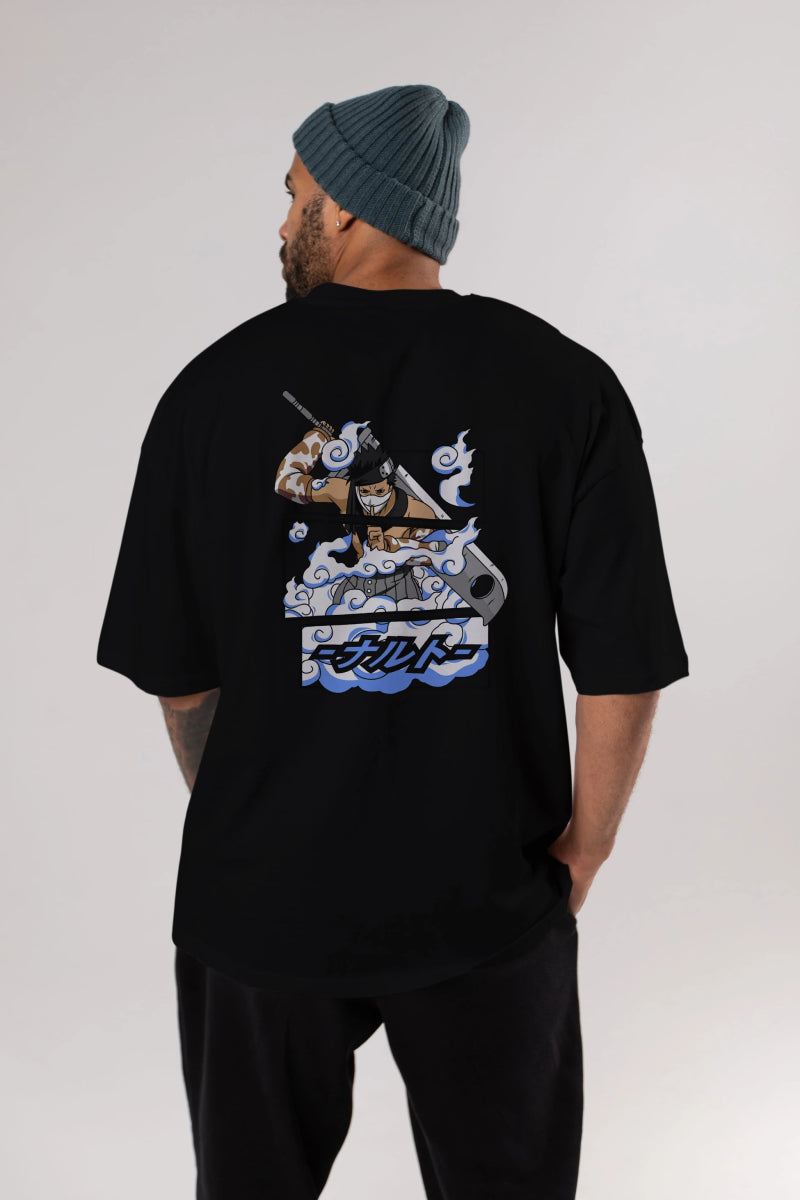 zabuza momochi Anime Arka Baskılı Oversize t-shirt Erkek Kadın Unisex - Cilexi