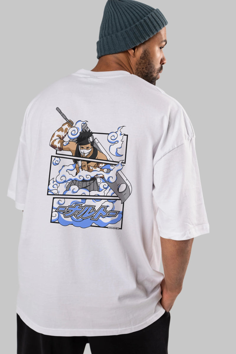 zabuza momochi Anime Arka Baskılı Oversize t-shirt Erkek Kadın Unisex - Cilexi