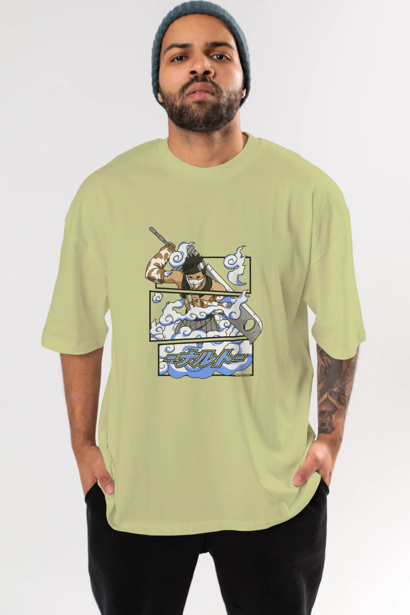 zabuza momochi Anime Ön Baskılı Oversize t-shirt %100 pamuk Erkek Kadın Unisex - Cilexi