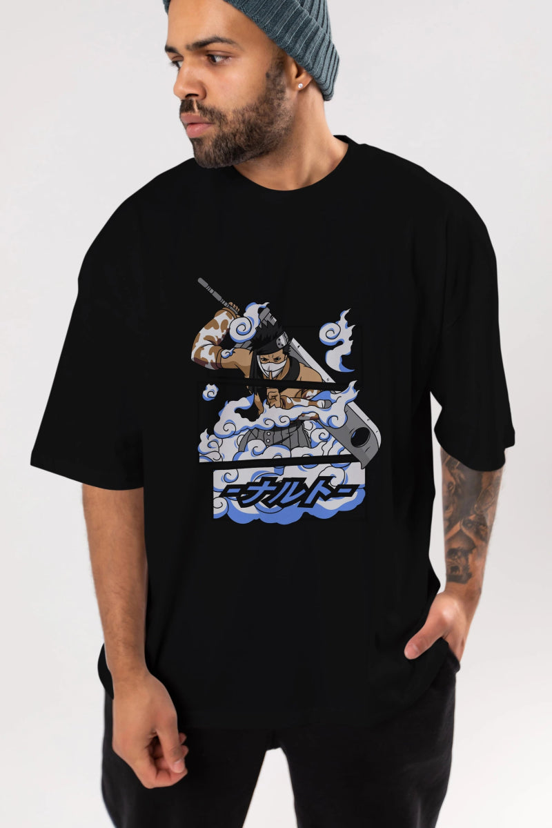 zabuza momochi Anime Ön Baskılı Oversize t-shirt %100 pamuk Erkek Kadın Unisex - Cilexi