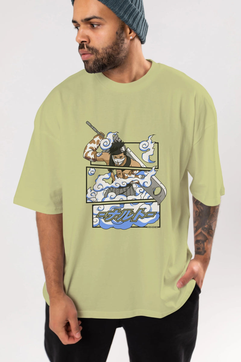 zabuza momochi Anime Ön Baskılı Oversize t-shirt %100 pamuk Erkek Kadın Unisex - Cilexi
