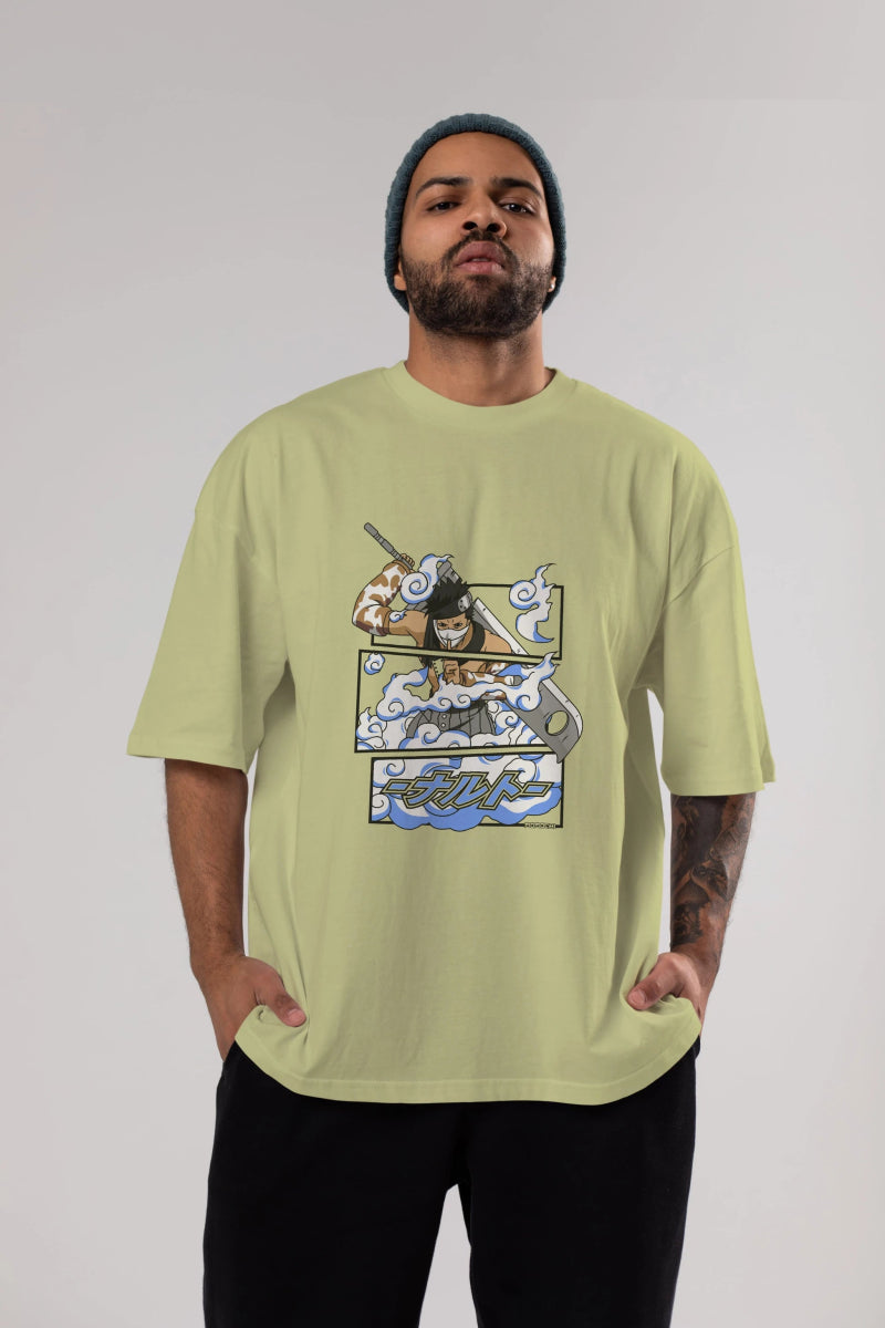 zabuza momochi Anime Ön Baskılı Oversize t-shirt %100 pamuk Erkek Kadın Unisex - Cilexi