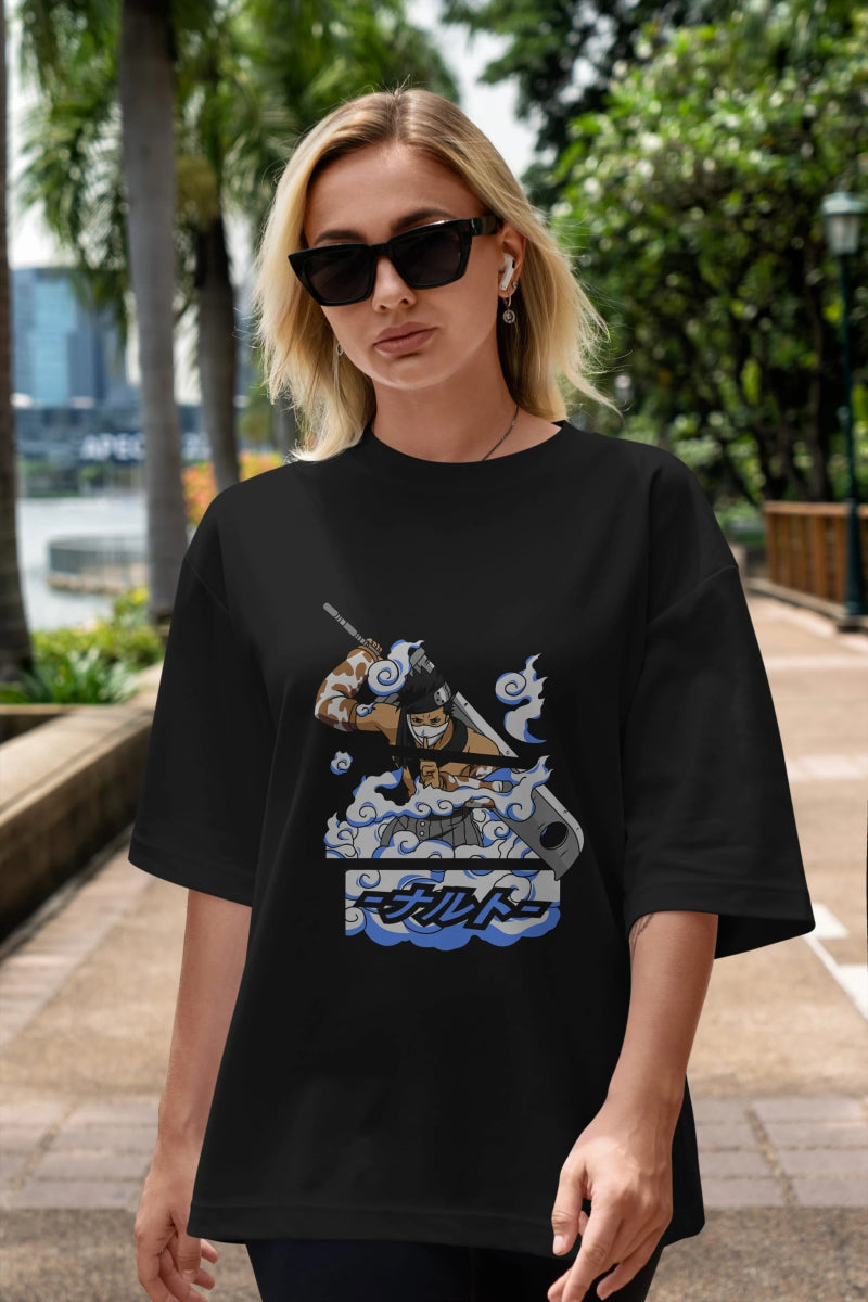 zabuza momochi Anime Ön Baskılı Oversize t-shirt %100 pamuk Erkek Kadın Unisex - Cilexi