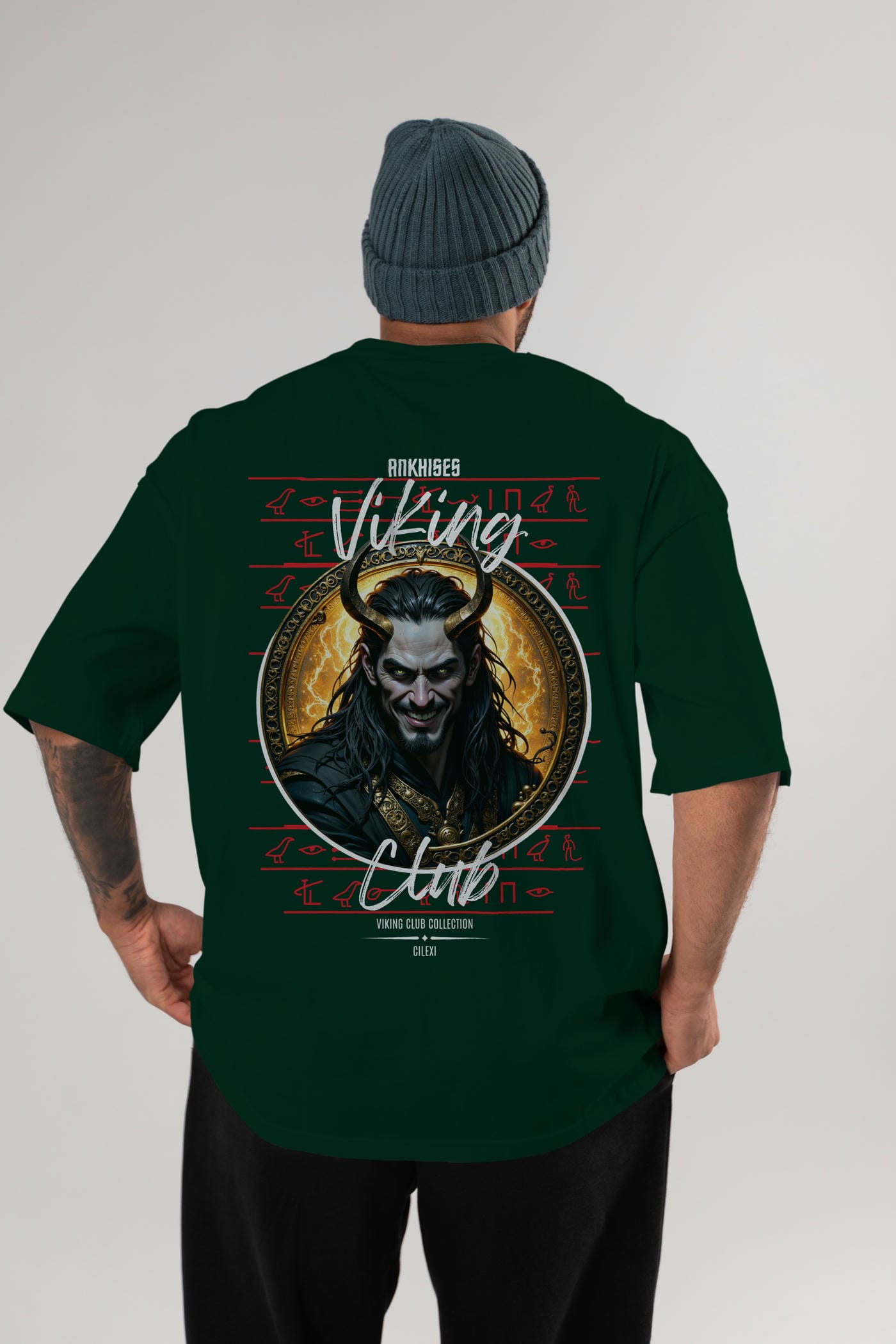Loke 1 Baskılı Oversize t-shirt Erkek Kadın %100 Pamuk Bisiklet Yaka tişort