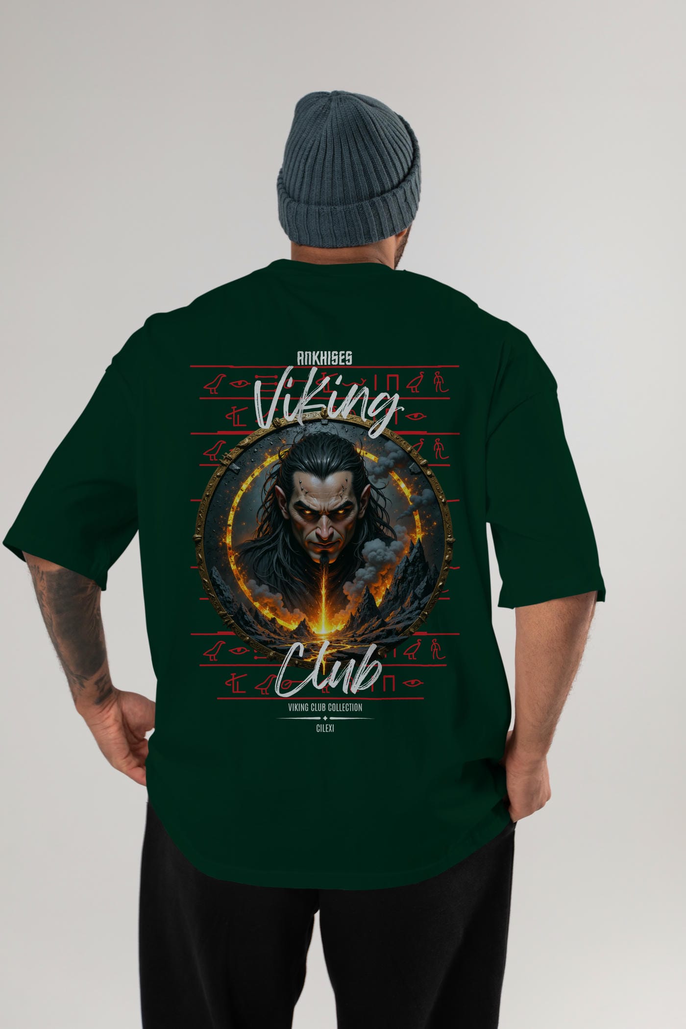 Loke 2 Arka Baskılı Oversize t-shirt Erkek Kadın %100 Pamuk Bisiklet Yaka tişort