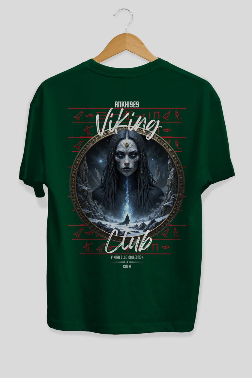 Viking Mitolojisi Serisi 11 Arka Baskılı Oversize t-shirt Erkek Kadın %100 Pamuk Bisiklet Yaka tişort
