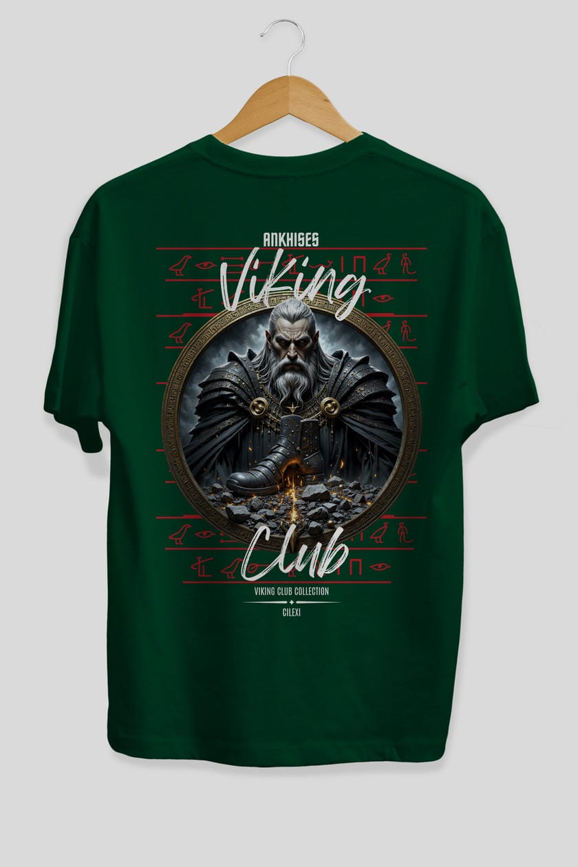 Viking Mitolojisi Serisi 22 Arka Baskılı Oversize t-shirt Erkek Kadın %100 Pamuk Bisiklet Yaka tişort
