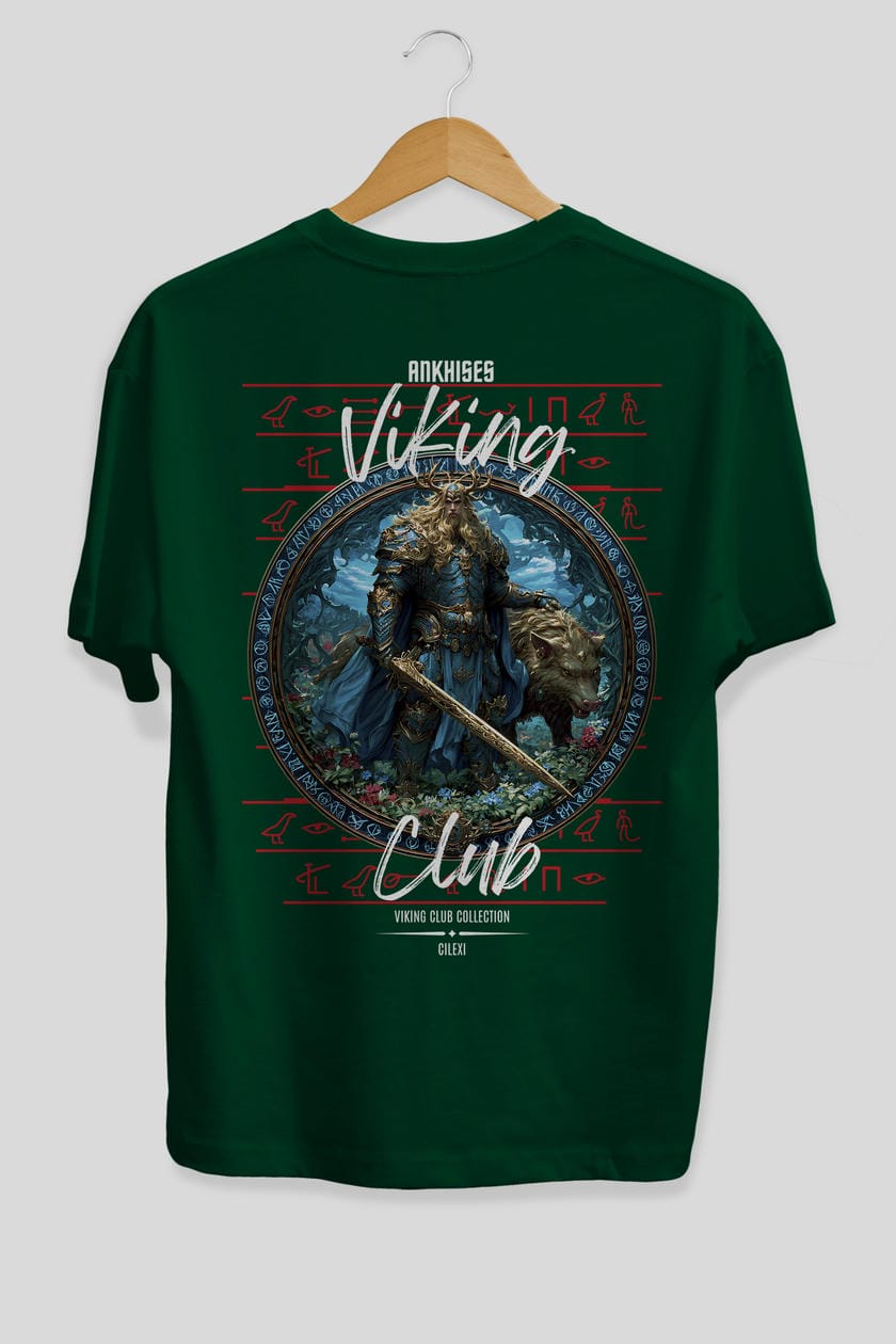 Freyr Baskılı Oversize t-shirt Erkek Kadın %100 Pamuk Bisiklet Yaka tişort