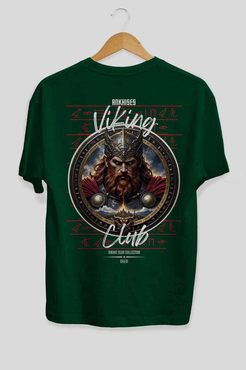 Thor 2 Arka Baskılı Oversize t-shirt Erkek Kadın %100 Pamuk Bisiklet Yaka tişort