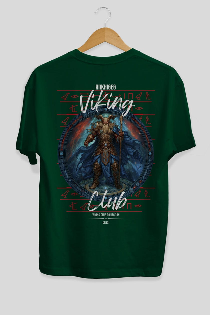 Heimdall Baskılı Oversize t-shirt Erkek Kadın %100 Pamuk Bisiklet Yaka tişort