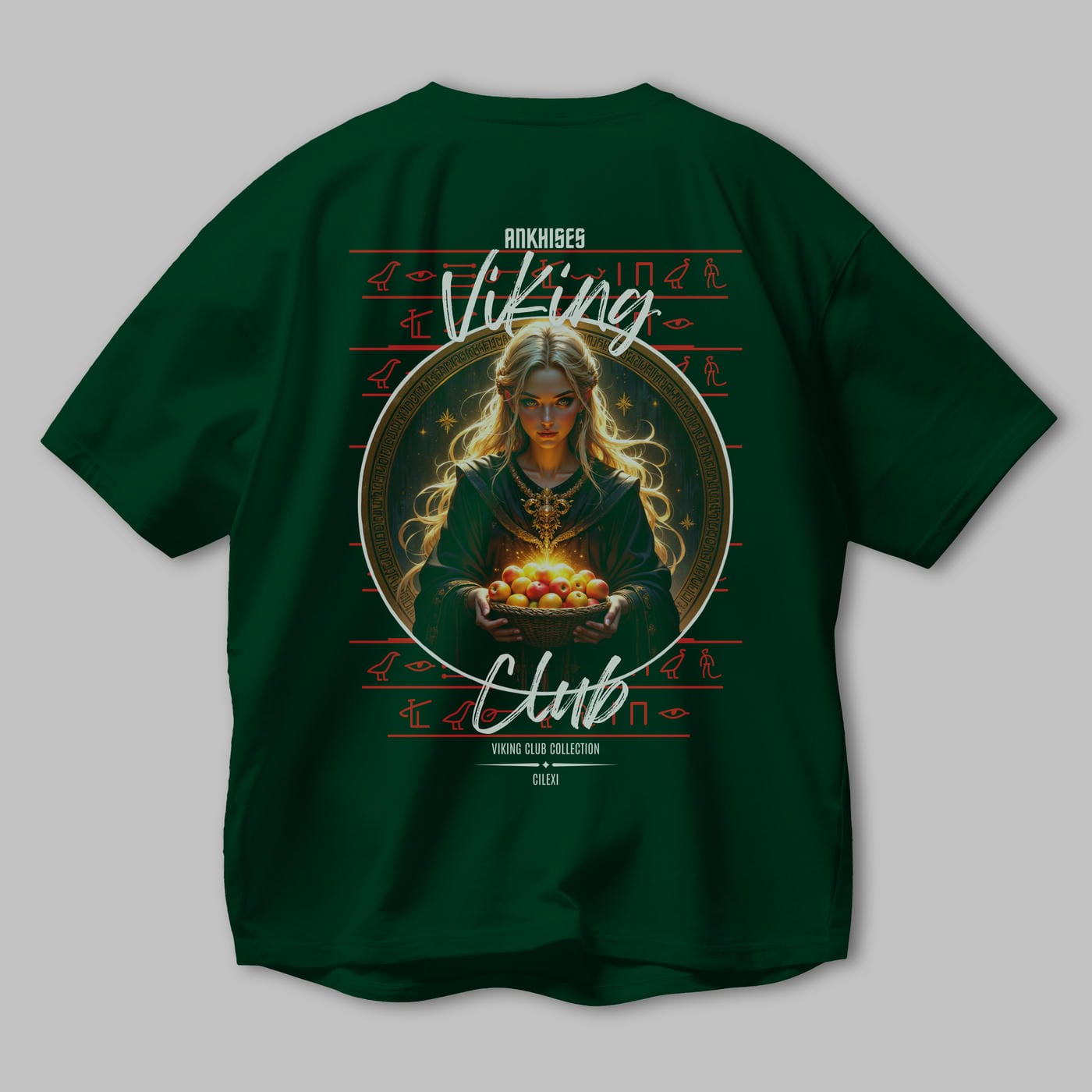 Viking Mitolojisi Serisi 16 Arka Baskılı Oversize t-shirt Erkek Kadın %100 Pamuk Bisiklet Yaka tişort