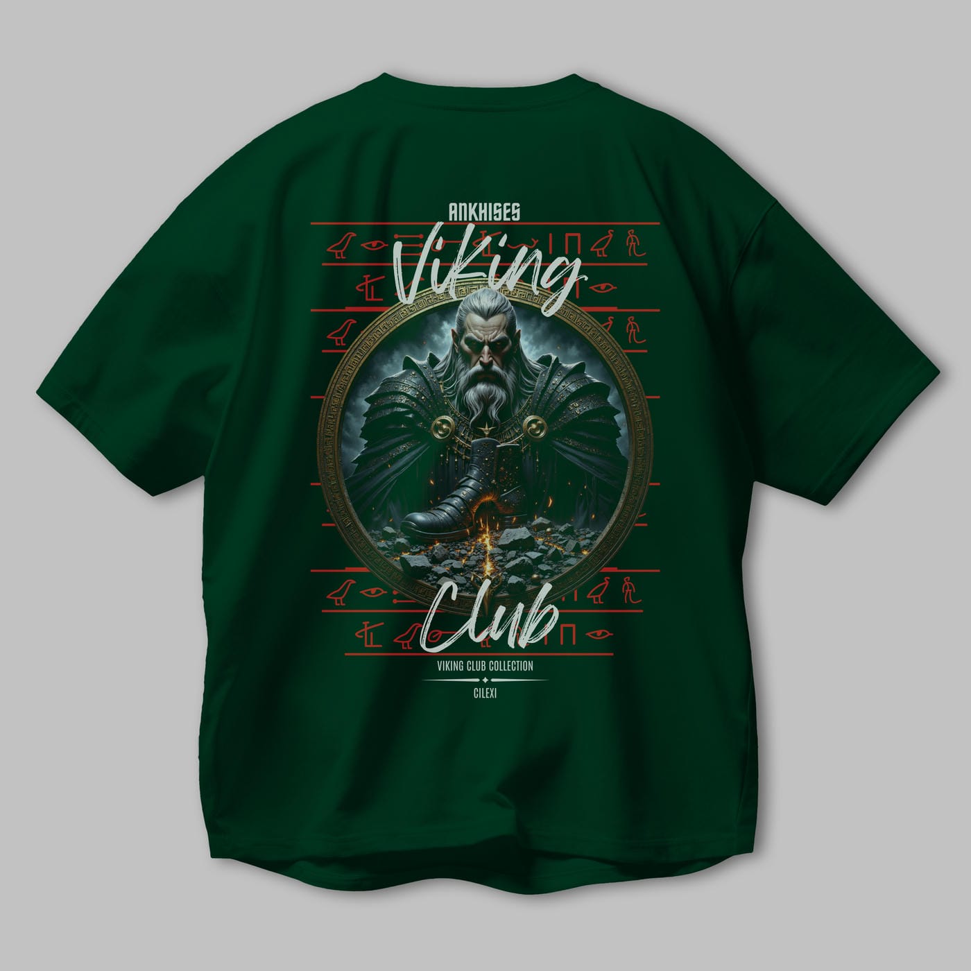 Viking Mitolojisi Serisi 22 Arka Baskılı Oversize t-shirt Erkek Kadın %100 Pamuk Bisiklet Yaka tişort