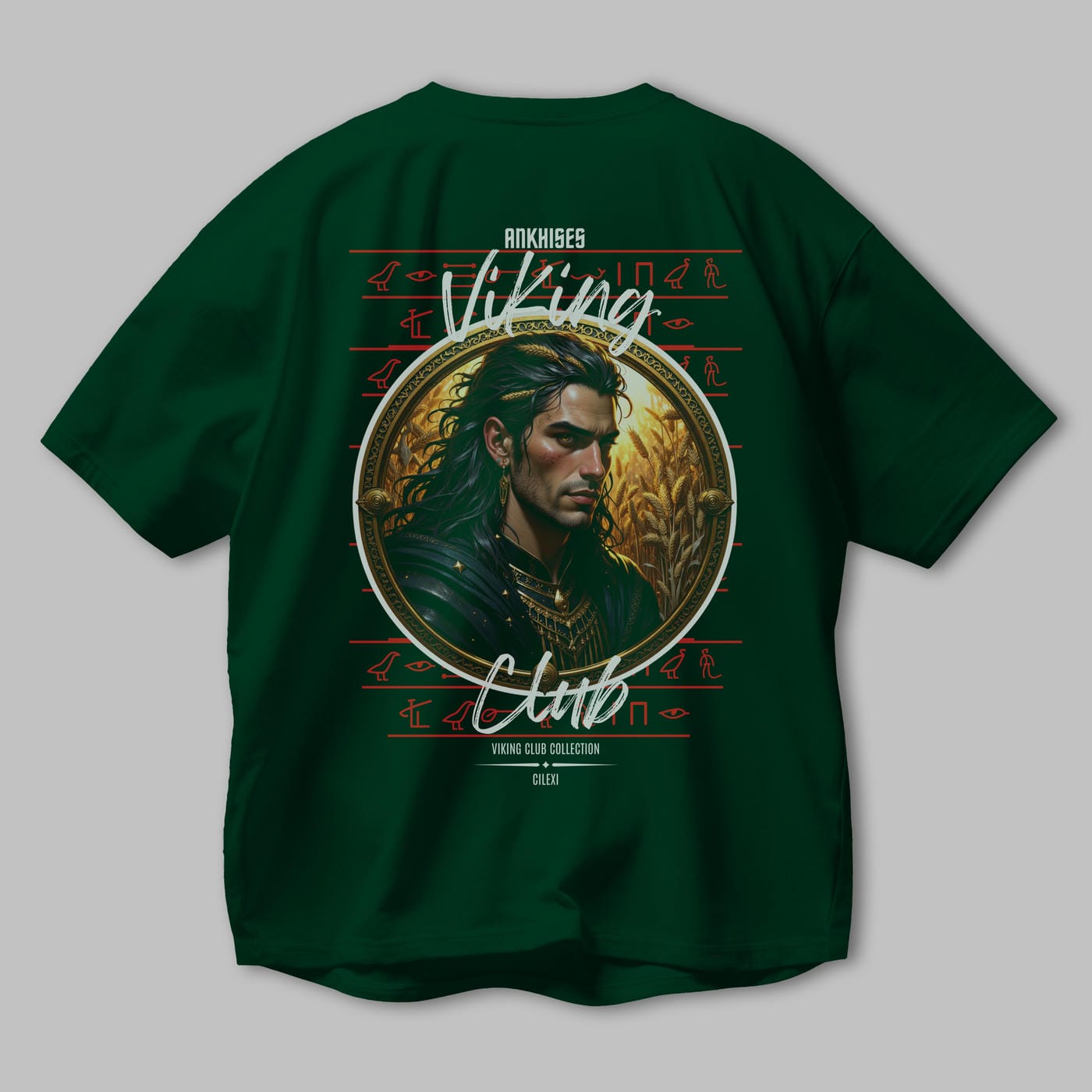 Viking Mitolojisi Serisi 2 Arka Baskılı Oversize t-shirt Erkek Kadın %100 Pamuk Bisiklet Yaka tişort