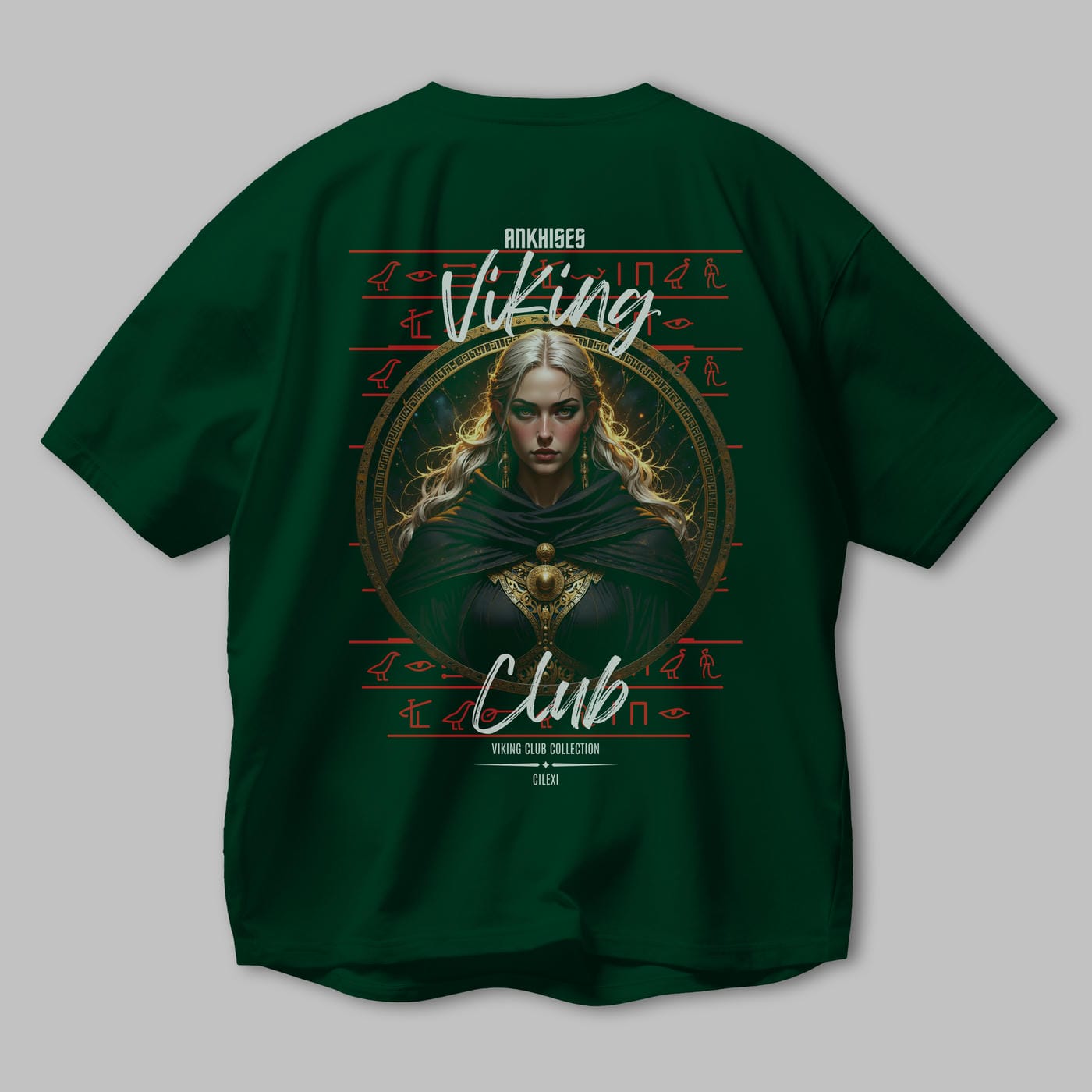 Viking Mitolojisi Serisi 4 Arka Baskılı Oversize t-shirt Erkek Kadın %100 Pamuk Bisiklet Yaka tişort