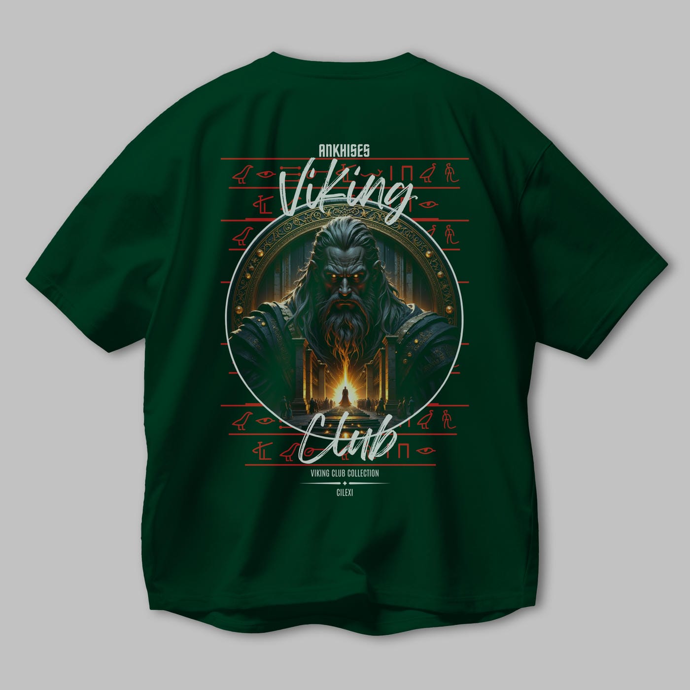 Odin 3 Arka Baskılı Oversize t-shirt Erkek Kadın %100 Pamuk Bisiklet Yaka tişort